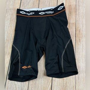 New Shock Doctor Black Compression Shorts Boys XL